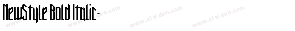 NewStyle Bold Italic字体转换